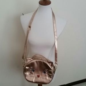 Betsey Johnson Metallic Cat Cross Body Bag